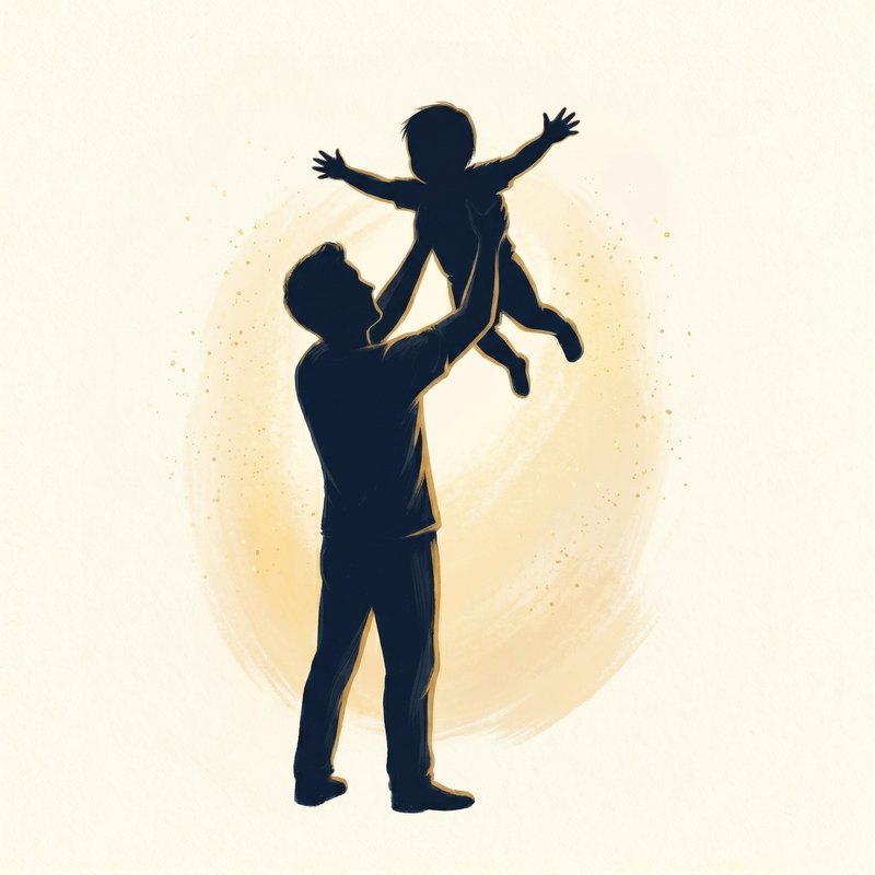 A parent lifting a child joyfully into the air